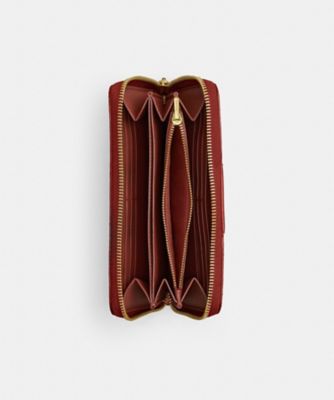 アコーディオン ジップ ウォレット・カラーブロック シグネチャー